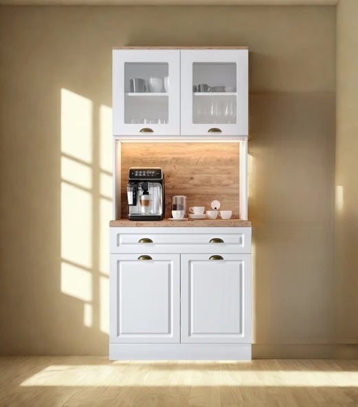 HANDY Mini 93 cm Kahve Köşesi & Çok Amaçlı Mutfak Dolabı ürün görseli 1