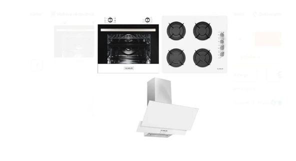 Alveus Ankastre Beyaz Set (F 17/60 - Gls 640 - Mfa 604) ürün görseli 1