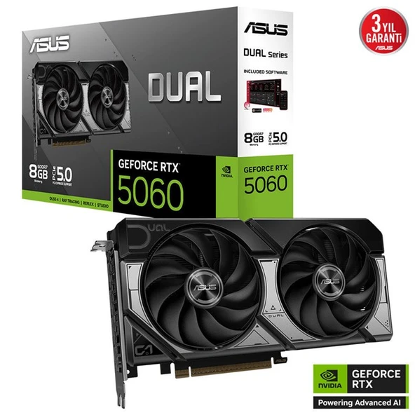 Asus GeForce RTX 5060 TI 8GB Dual GD7 128Bit ürün görseli 1