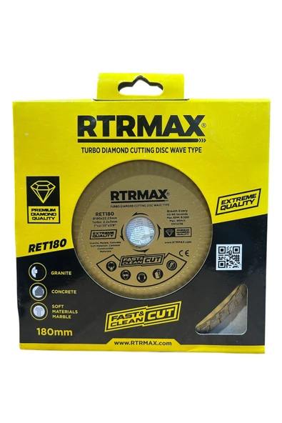 RTRMAX RET 180 Turbo Elmas Testere ürün görseli 1