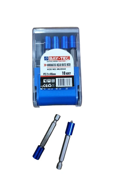 bay-tec pz 2 x65mm mıknatıs uçlu bits ucu 1 adet ürün görseli 1