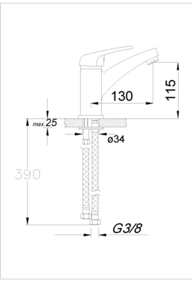 Aqua Yüksek Lavabo Bataryası - Resim 2