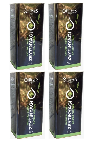 Oillives Soğuk Sıkım Naturel Sızma Zeytinyağı 5 Lt x 4 Adet ürün görseli 1