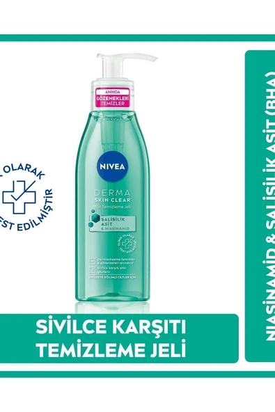 Nıvea Derma Skin Clear Niasinamid Ve Salisilik Asit (Bha) İçeren Sivilce Karşıtı Yüz Temizleme Jeli ürün görseli 1