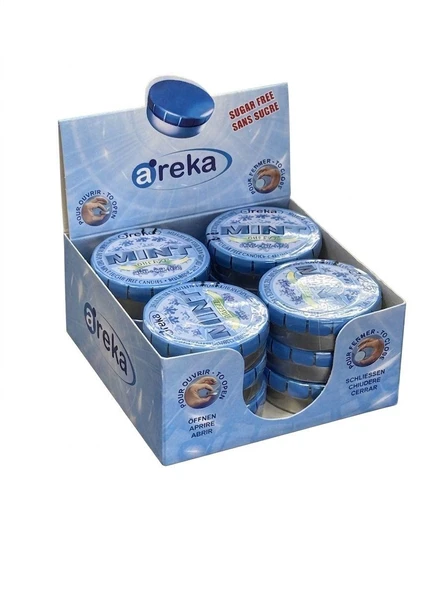 Areka Mint Naneli Şeker 12'li Teneke Kutu ürün görseli 1