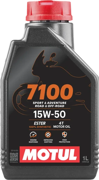 Motul 7100 15W-50 4T 1 lt Motosiklet Yağı ürün görseli 1
