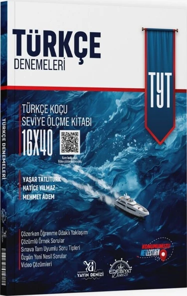 TYT Türkçe 16 x 40 Branş Denemeleri Edebiyat Denizi ürün görseli 1