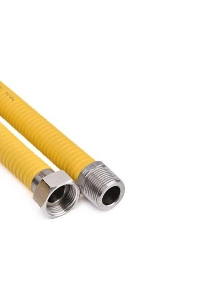 Kombi Doğalgaz Bağlantı Flexi Hortumu 60 Cm 3/4" Yeni Tip Paslanmaz Standartlara Uygun Ölçü ürün görseli 1
