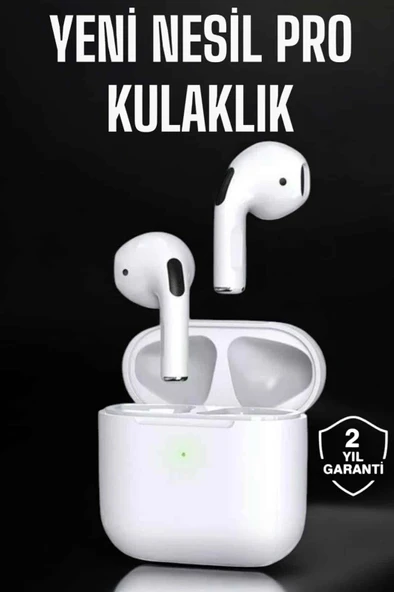 Beyaz Yeni Nesil Pro Bluetooth Kulaklık Yüksek Ses Kaliteli ANC Özelliği ürün görseli 1