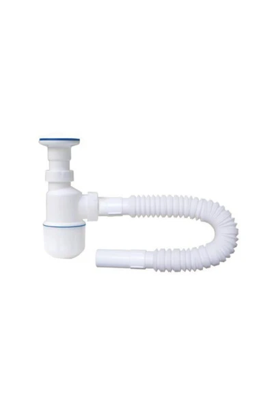 Körüklü Tahliye Taslı Lavabo Evye Sifonu - Depolu Lavabo Evye Gider Borusu ürün görseli 1