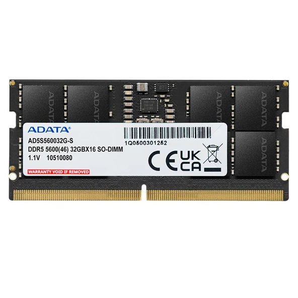 Adata NTB DDR5 32GB 5600MHz AD5S560032G-S ürün görseli 1