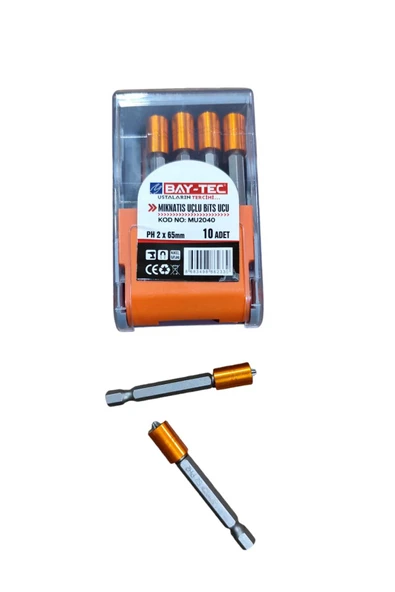 mıknatıs uçlu bits ucu ph 2 x65mm bay-tec 1 adet ürün görseli 1
