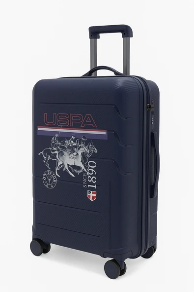 U.S. Polo Assn. Büyük Boy %100 Polipropilen Valiz Lacivert 24053 ürün görseli 1