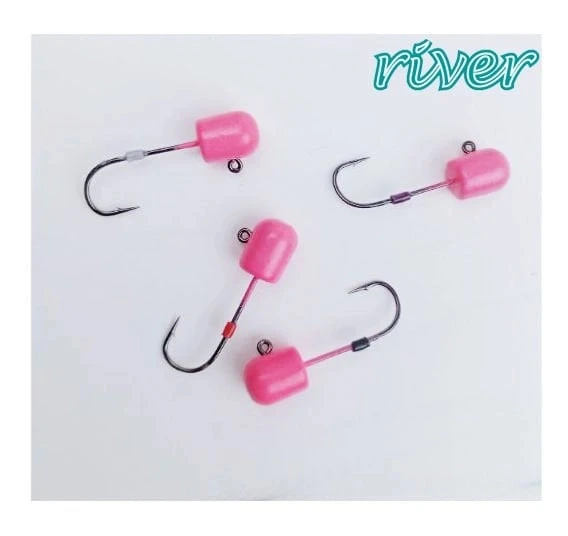 River Hunter Pembe Glowlu Jighead 4’Lü Paket 1,5Gr ürün görseli 1