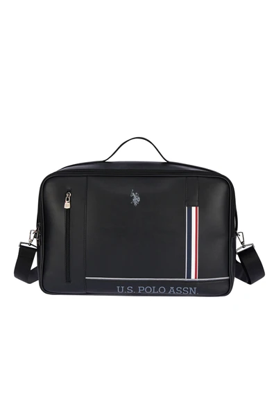 U.S. Polo Assn. Duffle Deri Seyahat Çantası Siyah PLDUF25025 ürün görseli 1