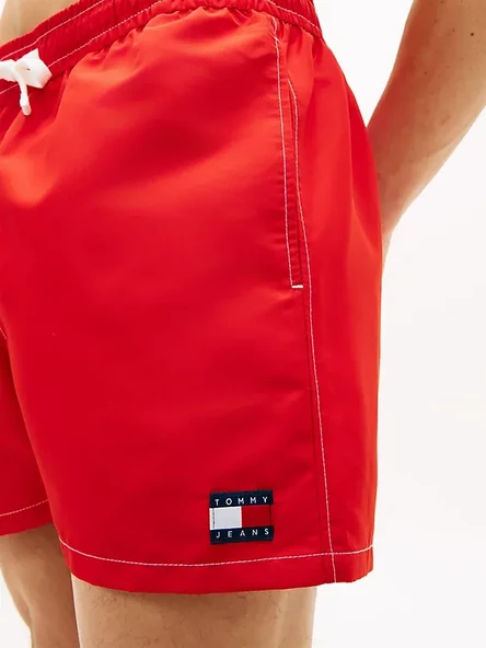 Tommy Hilfiger   TJ MEDIUM DRAWSTRING SOLID Erkek Kırmızı Deniz Şortu - UM0UM03852 - Resim 4
