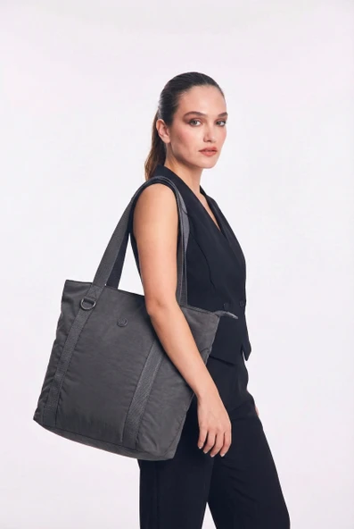 Bolsas Çapraz Askılı Kadın Çanta Gri 1123 - Resim 4