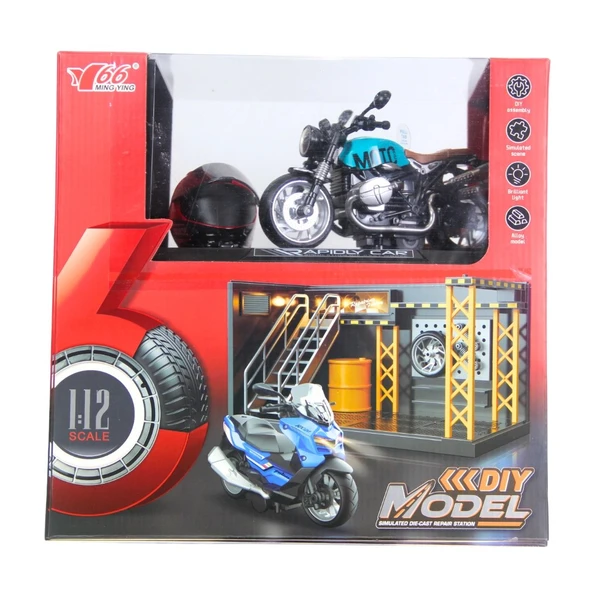 1/12 Motosiklet Latte PB 3R Sesli ve Işıklı ürün görseli 1