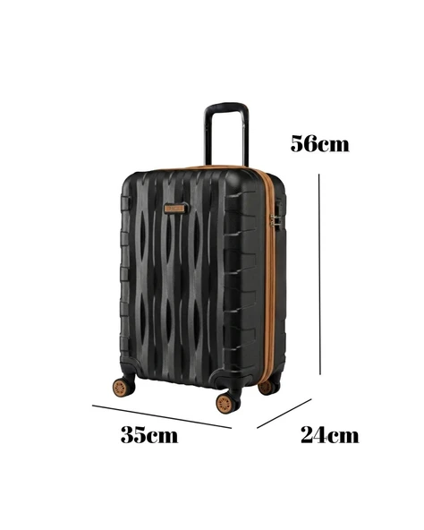 Kabin Boy Valiz 4x2 Teker Siyah-Taba 1167 - Resim 3