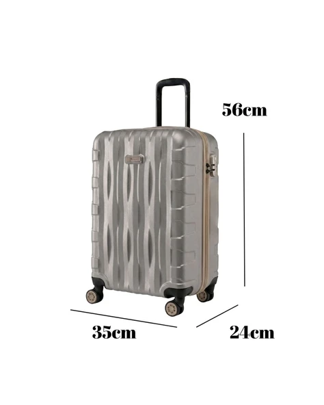 Kabin Boy Valiz 4x2 Teker Taş-Bej 1167 - Resim 3