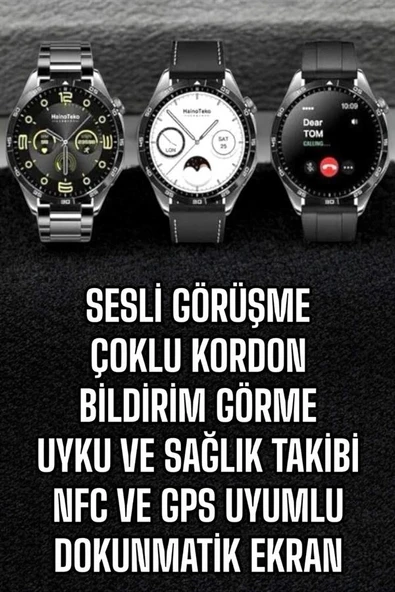Akıllı Saat Titreşimli Amoled Ekran Uyku ve Sağlık Takibi Sesli Görüşme ürün görseli 1