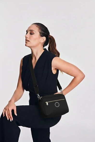 Bolsas Çapraz Askılı Kadın Çanta Siyah 1103 - Resim 4