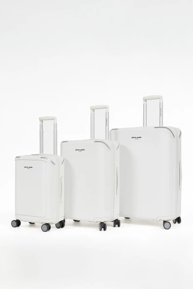 Pierre Cardin 3'lü Set %100 Polipropilen Valiz Beyaz 04PC7090 ürün görseli 1