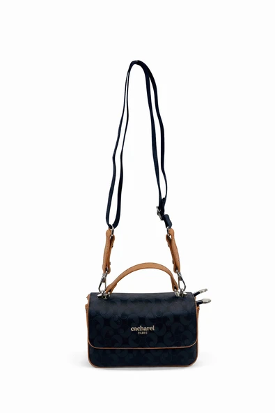 Just Polo Çapraz Askılı Kadın Çanta Siyah-Taba 8006 ürün görseli 1