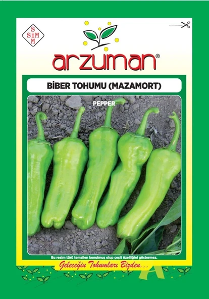 Arzuman Mazamort Üçburun Biber Tohumu 10 Gr - Köy Biberi ürün görseli 1