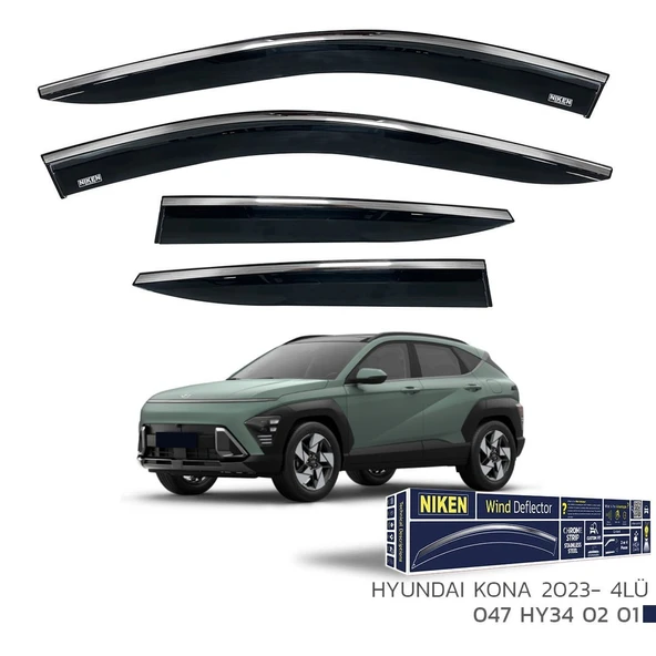 Hyundai Kona Cam Rüzgarlığı Kromlu 4'Lü 2023+ Sonrası ürün görseli 1