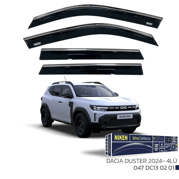 Dacia Duster Cam Rüzgarlığı Kromlu 2024- Sonrası 4'lü ürün görseli 1