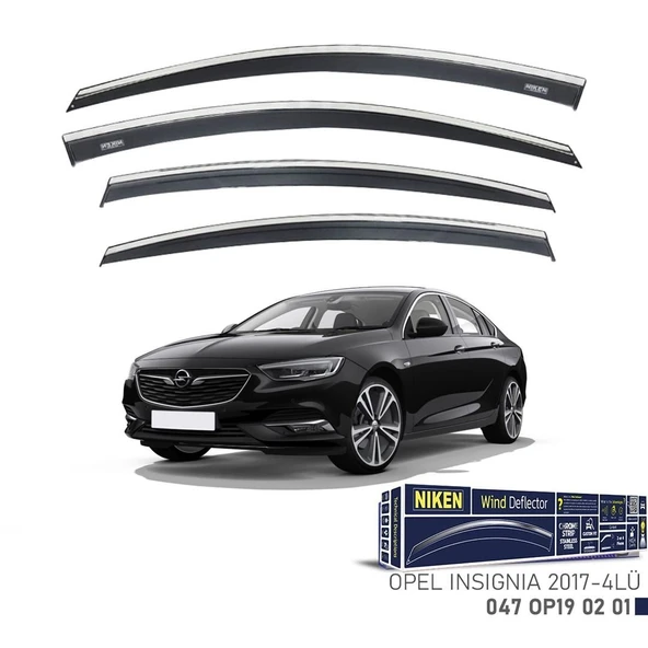 Niken Opel Insignia Cam Rüzgarlığı Kromlu 4'Lü 2017+ Sonrası ürün görseli 1