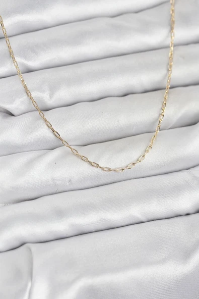 CM 14K Gold Renk Ataç Zincir Model 60 cm Kadın Kolye ürün görseli 1