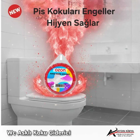 Askılı Wc Koku Giderici 50 kg ( Koli içi Karma Renk 12 Adet ) ürün görseli 1