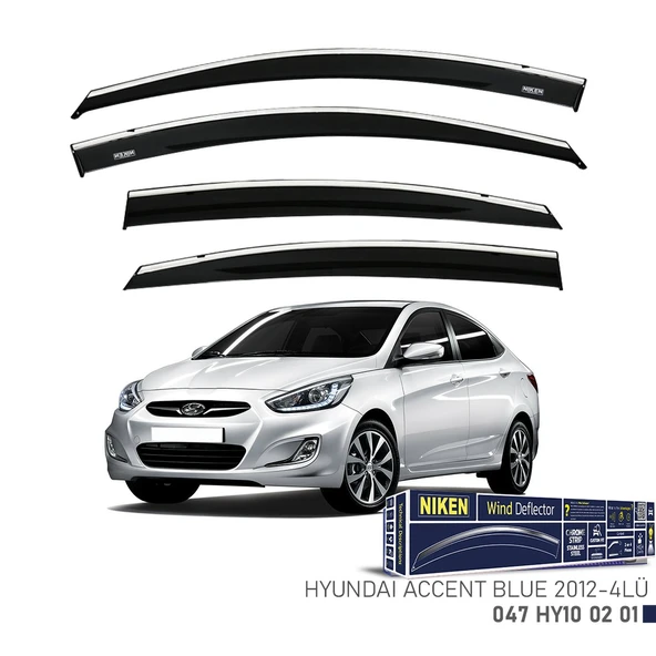 Hyundaı Accent Blue Cam Rüzgarlığı Kromlu 4'Lü 2012+ Sonrası ürün görseli 1