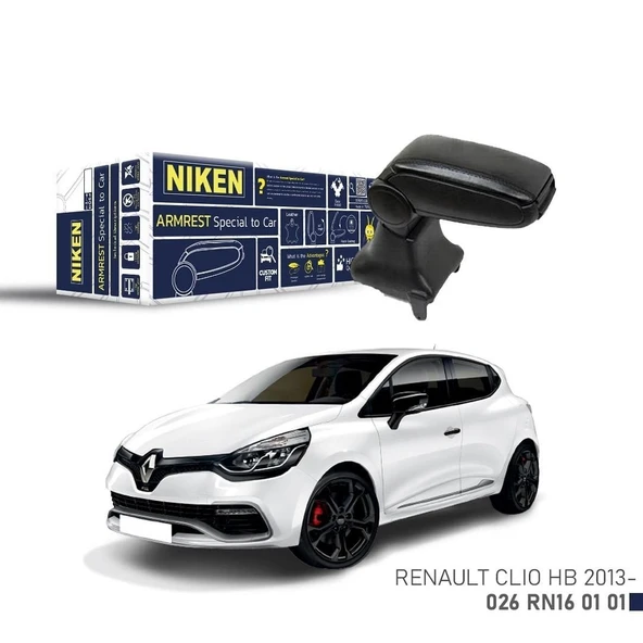 Niken Renault Clio 4 Kol Dayama Kolçak Siyah 2013+ Sonrası Uyumlu ürün görseli 1