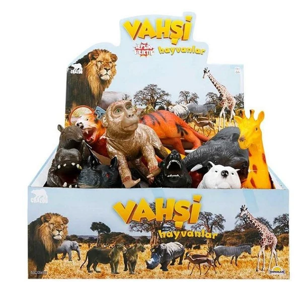 S00000725 VAHŞİ HAYVANLAR FOAM SESLİ 27CM -SUN - 1 adet stokta olan gönderilir ürün görseli 1