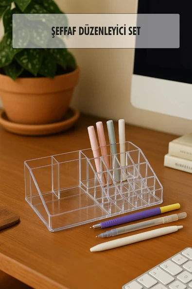 Masa Üstü Kalem Düzenleyici Kalemlik 22 cm ürün görseli 1
