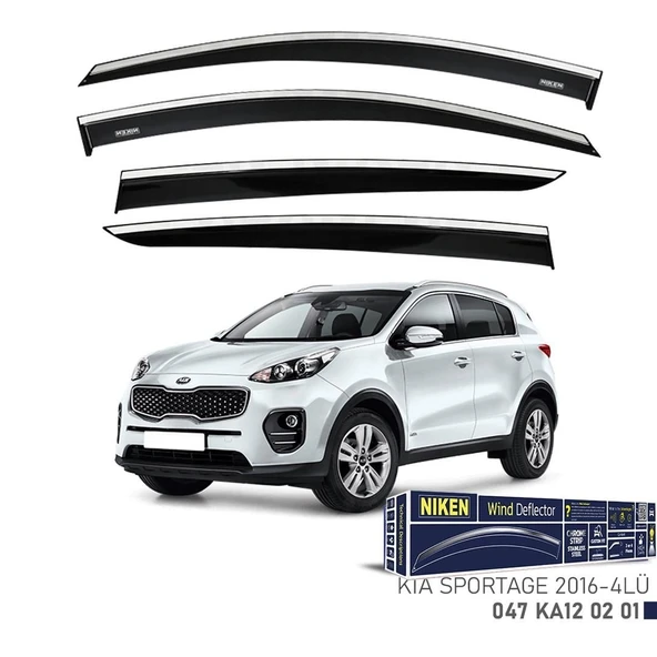 Niken Kia Sportage Cam Rüzgarlığı Kromlu 4'Lü 2016+ Sonrası ürün görseli 1