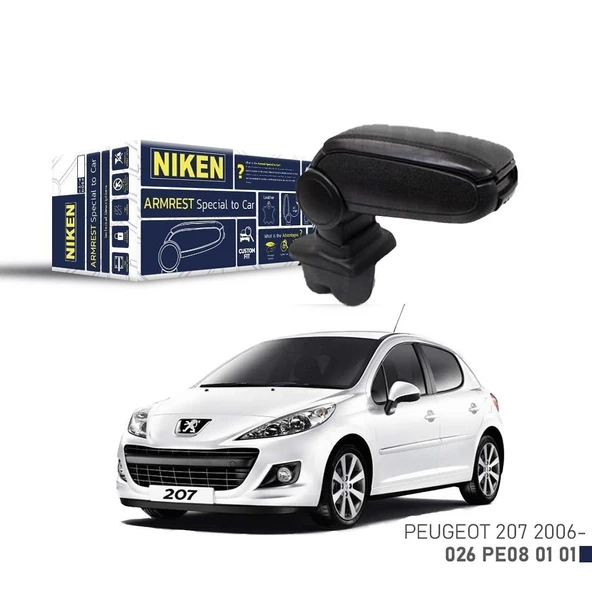 Niken Peugeot 207 Kol Dayama Kolçak Siyah 2006+ Sonrası Uyumlu ürün görseli 1