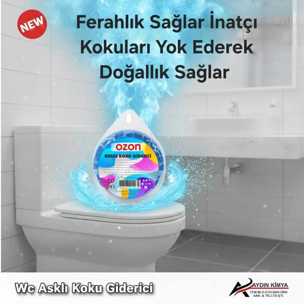 Askılı Wc Koku Giderici 50 kg ( Koli içi Karma Renk 12 Adet ) ürün görseli 1