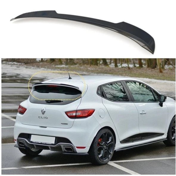 Renault Clio 4 Boyalı Bagaj Üstü Spoiler 2013-2020 arası uyumlu ürün görseli 1