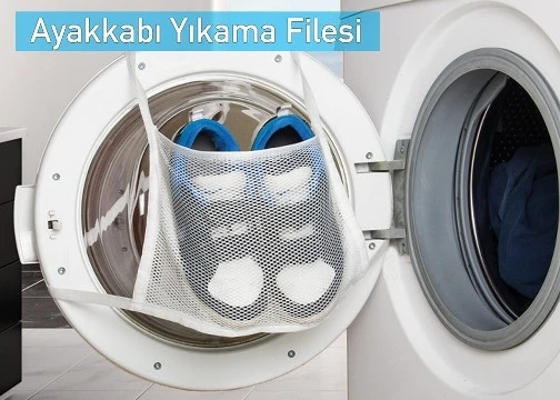 Hassas Çamaşır - Ayakkabı Yıkama Filesi Kapak Bağlamalı 35 x 20 cm ürün görseli 1