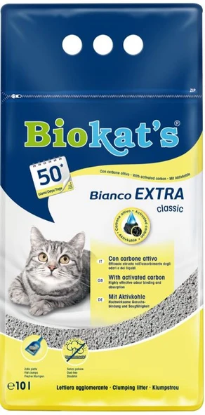 Biokat's Bianco  Karbonlu Extra Kedi Kumu 10 Lt. ürün görseli 1