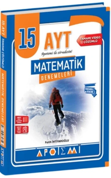 AYT Matematik 15 Çözümlü Deneme Apotemi Yayınları ürün görseli 1