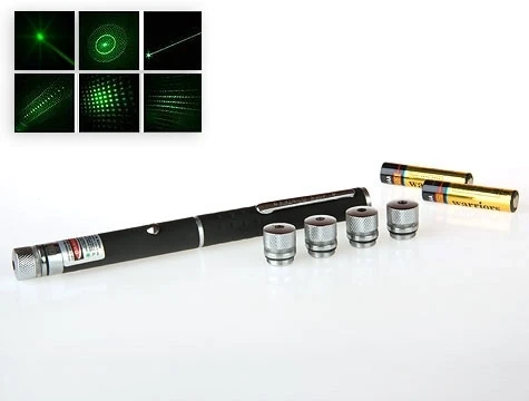 Yeşil Lazer Pointer 100 Mw 15 Km Etkili (5 Başlıklı) - Resim 2
