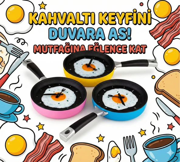 Tava Konseptli Duvar Saati - Resim 3