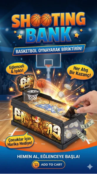 Şımartan Eğlenceli Basket Atmalı Basketbol Kumbara ürün görseli 1