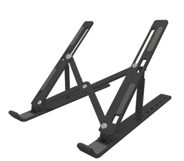 7 Kademeli Ayarlı Katlanabilir Laptop Tablet Standı Siyah ürün görseli 1