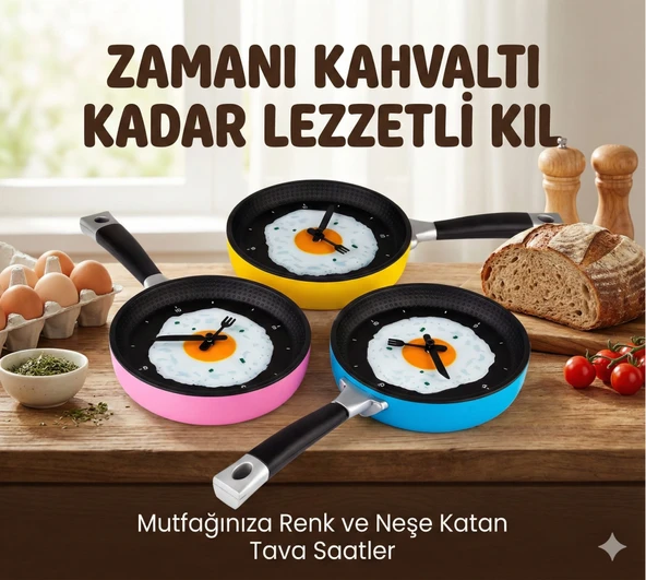 Tava Konseptli Duvar Saati ürün görseli 1